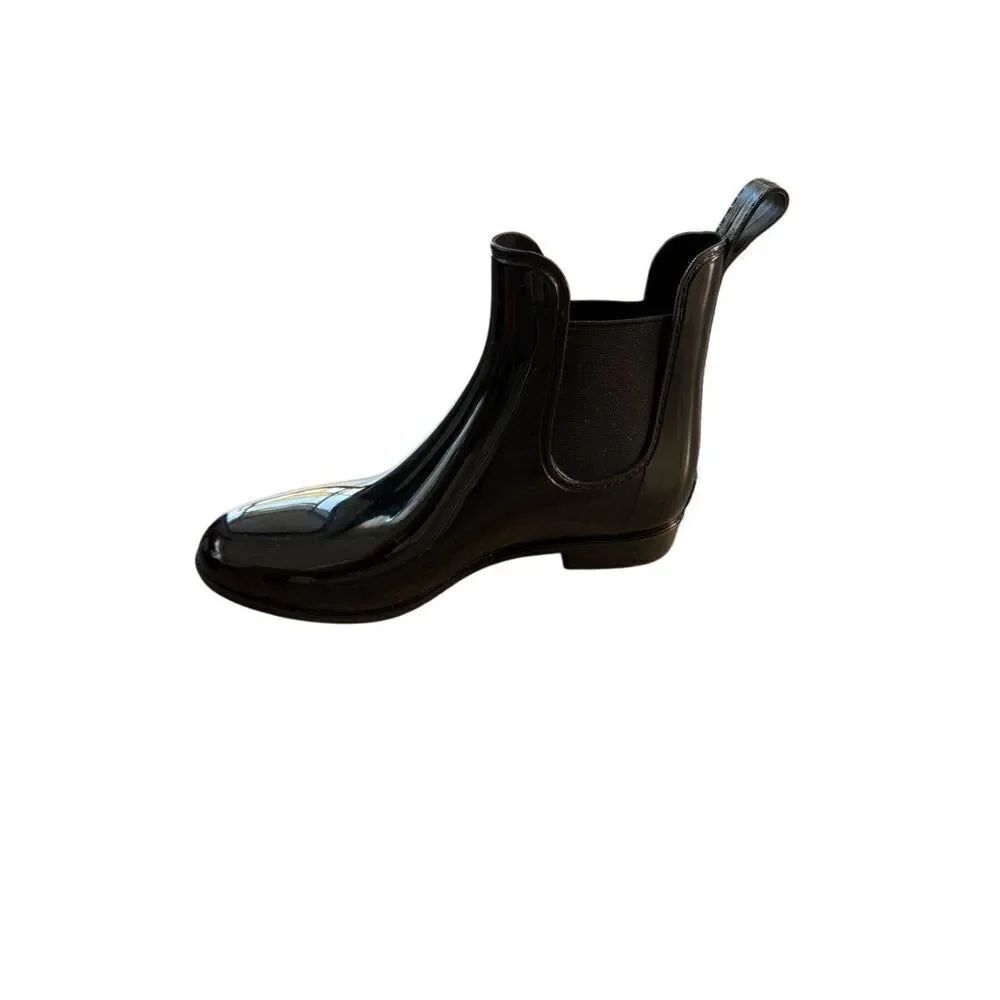 Sam Edelman Womens Black Waterproof Tinsley Rain Boots Size 8